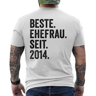 Beste Ehefrau Seit 2014 T-Shirt mit Rückendruck - Seseable