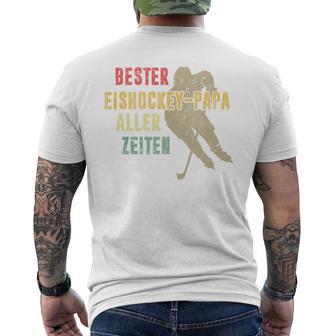 Bester Eishockey-Papa Aller Zeiten Herrenatertag Geschenk T-Shirt mit Rückendruck - Geschenkecke