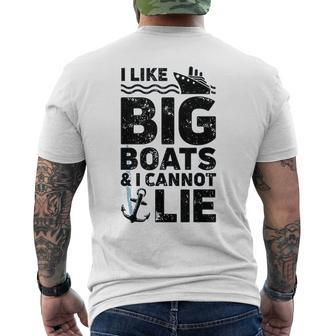 I Like Big Boats And I Cannot Lie Cruise Ship Men Mens Back Print T-shirt - Thegiftio UK