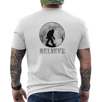 Bigfoot Full Moon Sasquatch Believe Bigfoot Mens Back Print T-shirt - Thegiftio UK