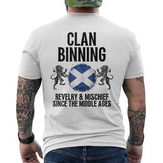 Binning Clan Scottish Family Name Scotland Heraldry Men's T-shirt Back Print - Seseable