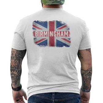 Birmingham United Kingdom British Flag Vintage Uk Souvenir Men's T-shirt Back Print - Monsterry