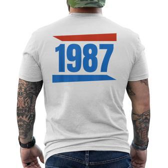 Birthday 1987 Vintage Retro Style Men's T-shirt Back Print - Thegiftio UK