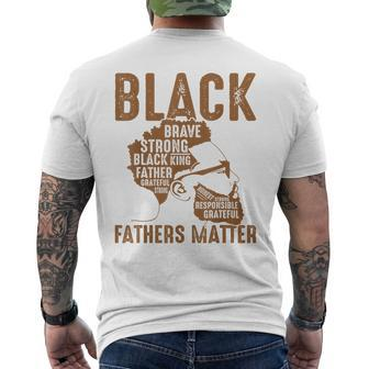 Black Fathers Matter Dope Black Dad King Fathers Day Men's T-shirt Back Print - Seseable