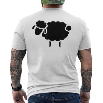 Black Sheep Silhouette Men's T-shirt Back Print - Monsterry CA