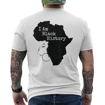 I Am Black History Month Black Woman African Pride Men's T-shirt Back Print - Thegiftio UK