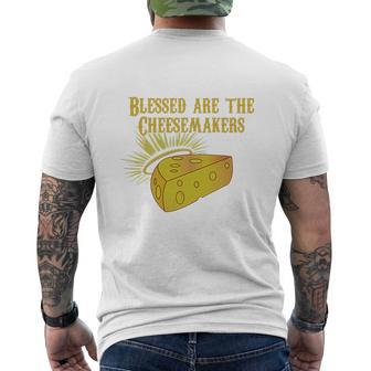 Blessed Are The Cheesemakers Mens Back Print T-shirt - Thegiftio UK