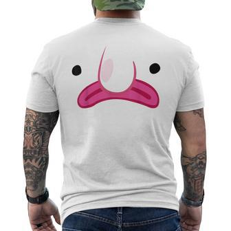 Blobfish Costume Ugly Blob Fish Face Grumpy Grouch Men's T-shirt Back Print - Thegiftio UK