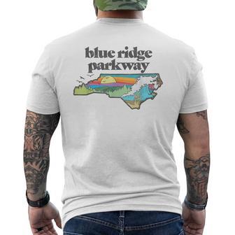 Blue Ridge Parkway North Carolinaretro Nature Men's T-shirt Back Print - Monsterry CA