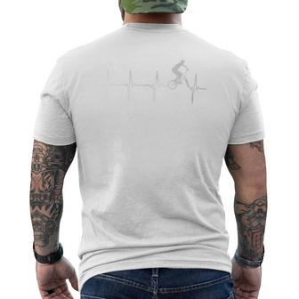 Bmx Heartbeat For Bmx Riders Men's T-shirt Back Print - Monsterry