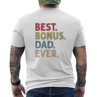 Bonus Dad Best Ever Mens Back Print T-shirt | Mazezy