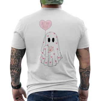 Be My Boo Ghost Happy Valentine's Day Couple Men's T-shirt Back Print | Seseable CA