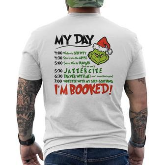 I Am Booked Grinch Schedule Mens Back Print T-shirt - Seseable