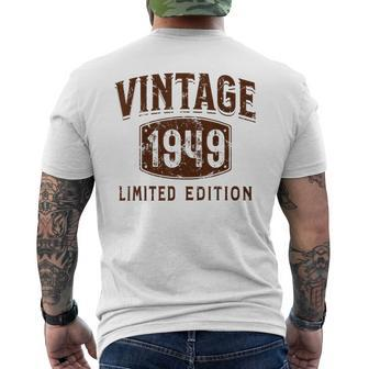 Born In 1949 Limited Edition Birthday Vintage 1949 Men's T-shirt Back Print - Monsterry