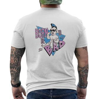 Born To Be Bad Retro Vintage Style Mens Back Print T-shirt - Seseable