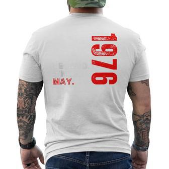 Born In May 1976 Vintage Birthday Legend Since May 1976 Men's T-shirt Back Print - Monsterry AU