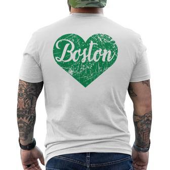 Boston Heart Men's T-shirt Back Print - Seseable