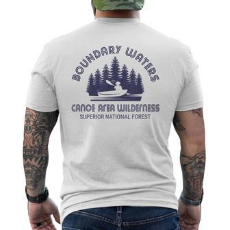Boundary Waters Canoe Area Distressed Minnesota Bwca Men's T-shirt Back Print - Monsterry UK