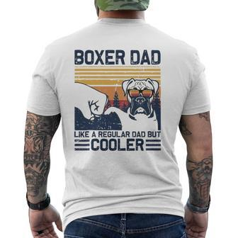 Boxer Dad Like A Regular Dad But Cooler Boxer Dog Lovers Mens Back Print T-shirt | Mazezy