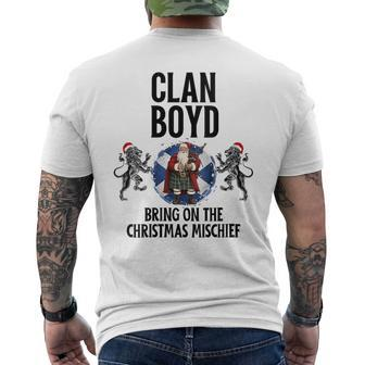 Boyd Clan Christmas Scottish Family Name Party Men's T-shirt Back Print - Seseable