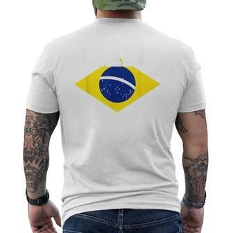 Brazilian Flag Colors National Brasil Brazil Men's T-shirt Back Print - Seseable