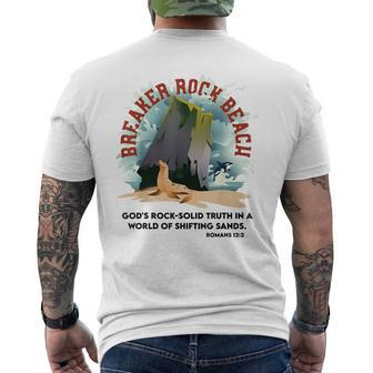 Breaker Rock Beach Gods Rock Solid Truth In A World Vbs 2024 Men's T-shirt Back Print - Monsterry CA