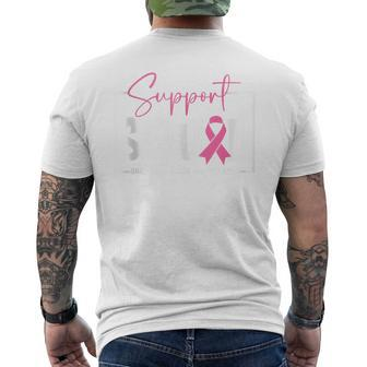 Breast Cancer Warrior Support Squad Breast Cancer Awareness Men's T-shirt Back Print - Monsterry DE