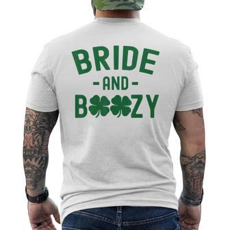 Bride And Boozy Irish St Patrick's Day Shamrocks Men's T-shirt Back Print - Thegiftio UK