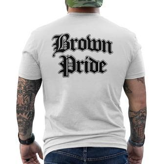 Brown Pride Chicano Mexican American Cholo Latino Hispanic Men's T-shirt Back Print - Monsterry
