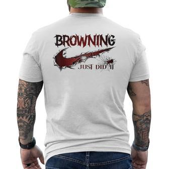 Browning Family Name Browning Last Name Team Men's T-shirt Back Print - Seseable