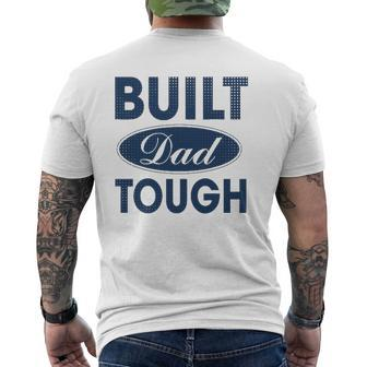 Built Dad Tough Build Dad Car Guys Mechanic Workout Gym Mens Back Print T-shirt | Mazezy