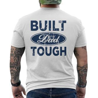 Built Dad Tough Vintage Mens Back Print T-shirt | Mazezy