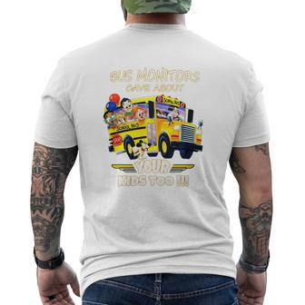 I Am Bus Monitor Mens Back Print T-shirt - Seseable