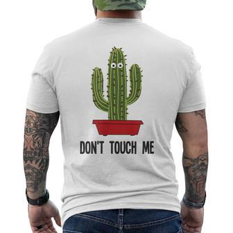Cactus Don't Touch Me Eyes Mens Back Print T-shirt - Thegiftio UK