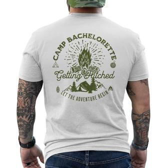 Camp Bachelorette Getting Lit Bride Party Favor Decor Men's T-shirt Back Print | Mazezy