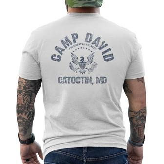 Camp David Presidential Retreat Vintage Distressed Graphic Men's T-shirt Back Print - Monsterry CA
