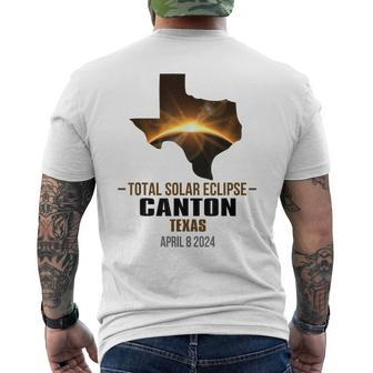 Canton Texas Total Solar Eclipse 2024 Men's T-shirt Back Print | Mazezy