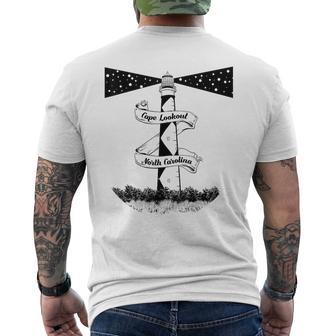 Cape Lookout Lighthouse Men's T-shirt Back Print - Monsterry AU