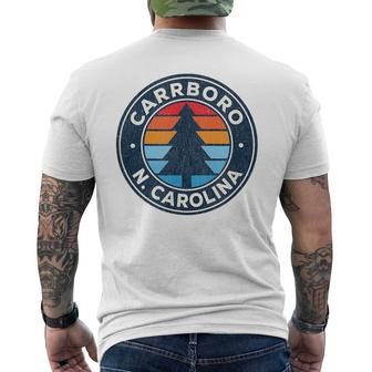 Carrboro North Carolina Nc Vintage Graphic Retro 70S Mens Back Print T-shirt - Thegiftio UK