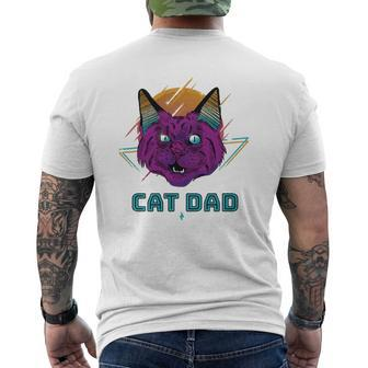 Cat Dad Cat Daddy For Men Cat For Men Mens Back Print T-shirt | Mazezy