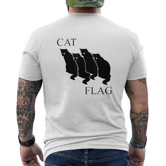 Cat Flag Black Flag Black Cat Mens Back Print T-shirt - Thegiftio UK