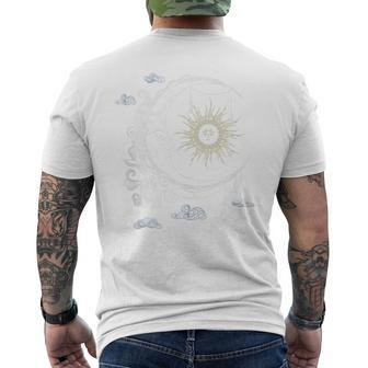 Celestial Sun Moon Vintage 90S Witch Whimsigoth Aesthetic Men's T-shirt Back Print - Monsterry