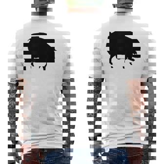 Cerdo Cerdito De Granja Con Flores Camiseta Hombre Estampado Espalda - Regaloses