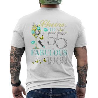 Cheers To 55 55Th Birthday Fabulous Since 1969 Men's T-shirt Back Print - Monsterry AU