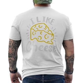 Cheese I Like Cheese Men's T-shirt Back Print - Monsterry