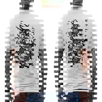 Chemise Dragon Japonais Année Du Dragon Katakana Japon Homme Manche Longue T-shirt imprimé au dos - Cadeauxyz