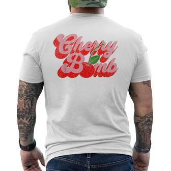 Cherry Bomb Retro 70S Vintage Style Cute Men's T-shirt Back Print - Thegiftio UK