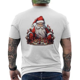 Chess Master Santa Christmas Chessboxing Chess Player Men's T-shirt Back Print - Seseable
