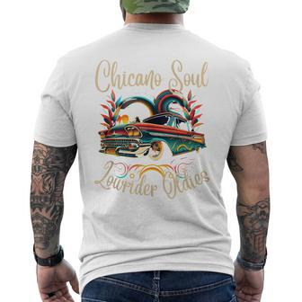 Chicano Soul Lowrider Oldies Car Clothing Low Slow Cholo Men Men's T-shirt Back Print - Monsterry