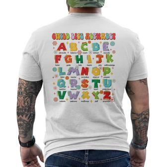 Child Life Specialist Cls Dinosaur Dino Child Life Alphabet Men's T-shirt Back Print - Seseable